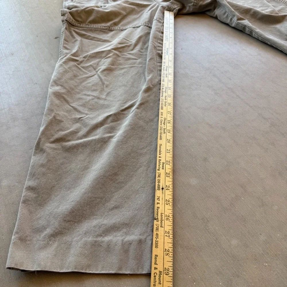 Vintage Banana Republic Khaki Utility Chino Pants Tan Pleated Straight Leg 38